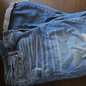 Torrid Distressed Blue Crop Mid-rise Skinny